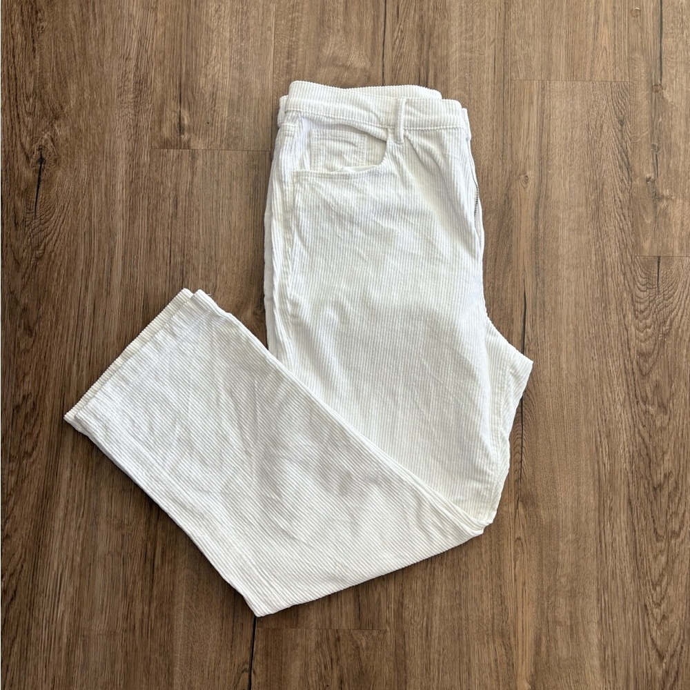 White Corduroy made and loved LOFT Pants